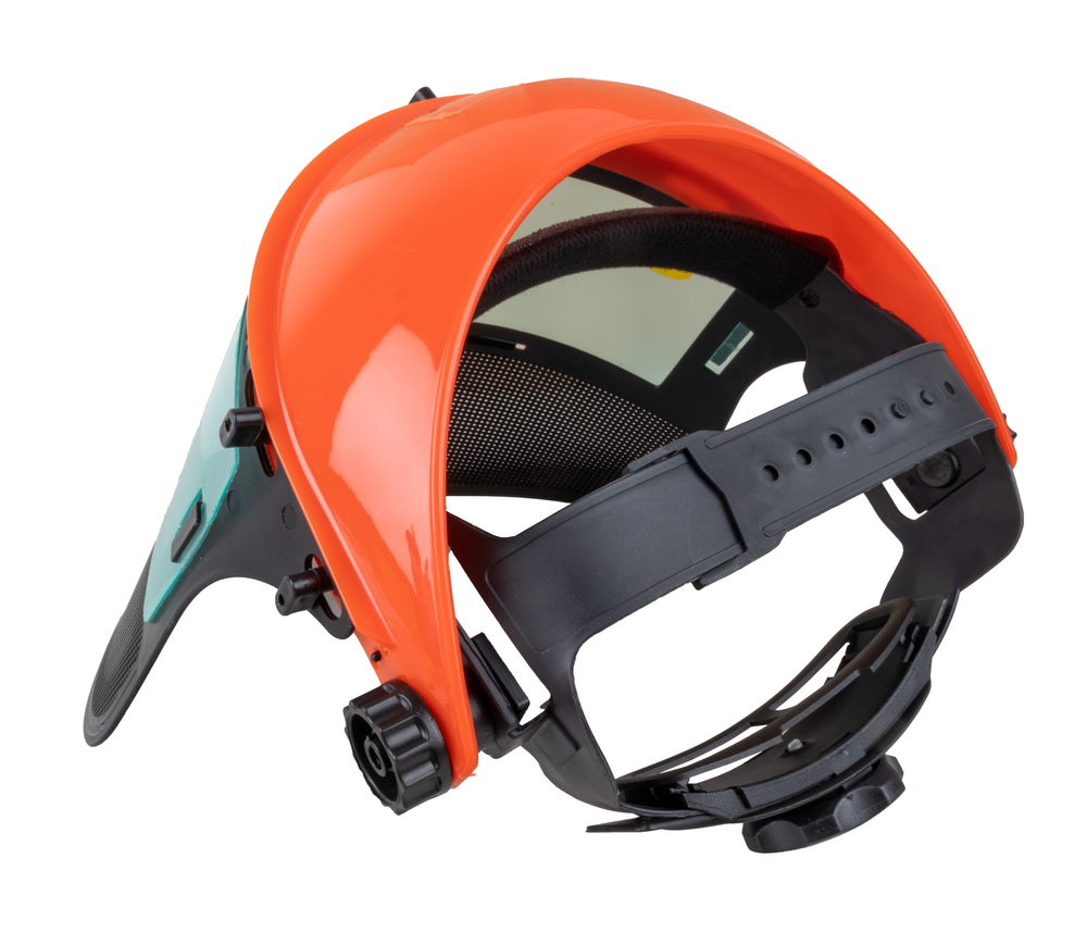 Visiera protettiva combinata in policarbonato e rete arancione - Ama