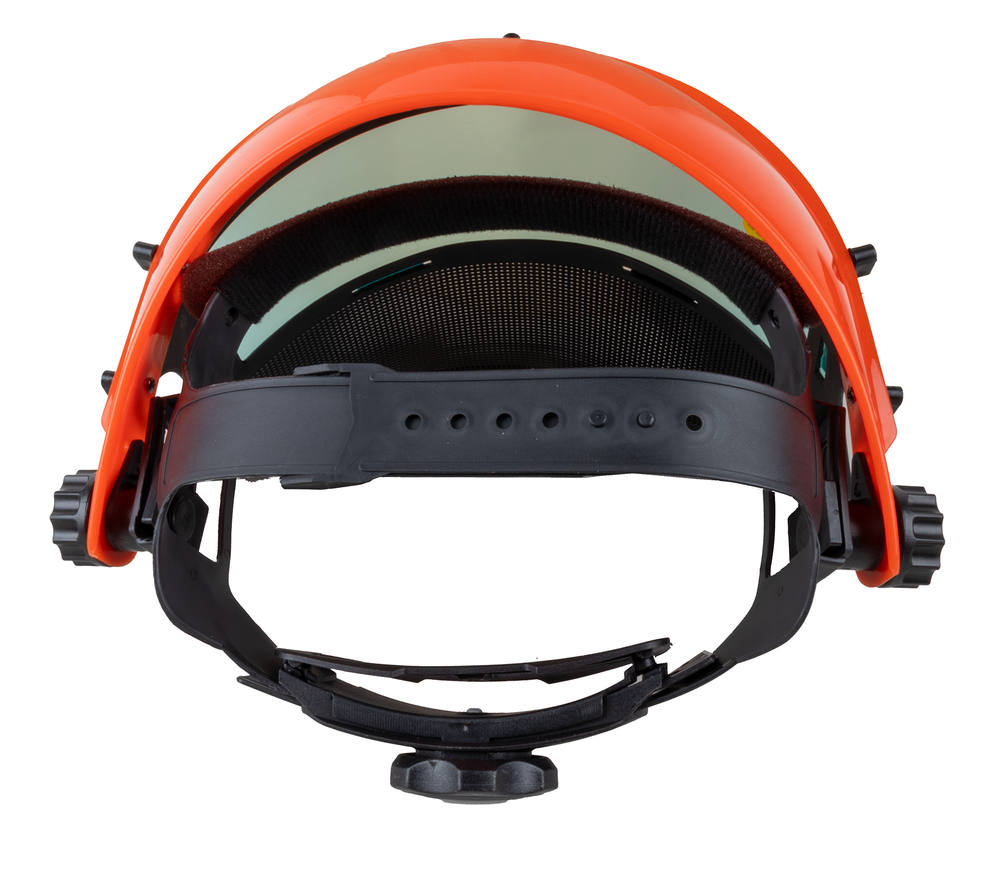 Visiera protettiva combinata in policarbonato e rete arancione - Ama