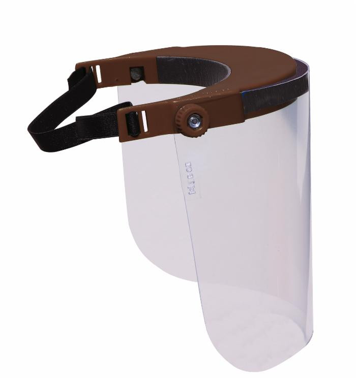 Visiera regolabile in policarbonato trasparente 130g resistente e areata - Ama
