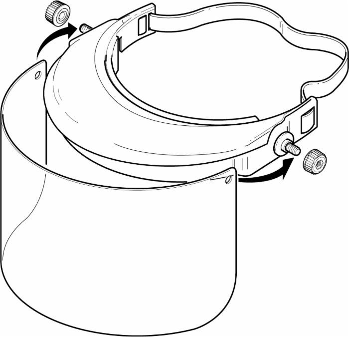 Visiera protettiva regolabile orientamento a 180° conformità alla norma EN 166:2001 protezione ottimale e comfort duraturo - Ama