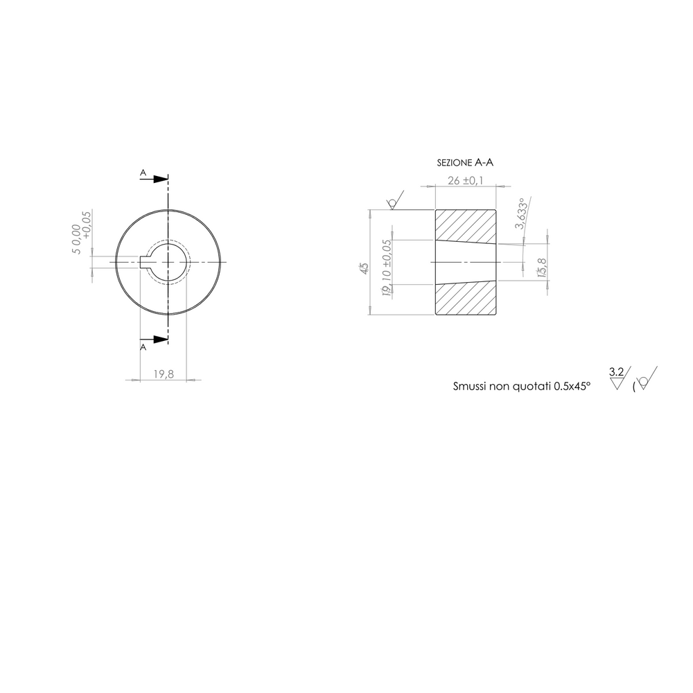 Volante C/2 piatto da 395mm con coperchio - Seat Industries Volante C/2 piatto da 395mm con coperchio - Seat Industries
