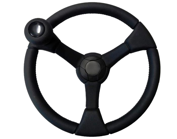 Volante C/6 diametro 350 mm con cono Danfoss 1 e pomello - Seat Industries