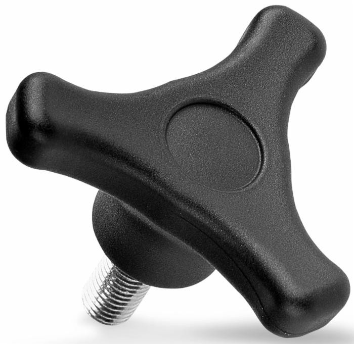 Volantino 3 bracci Ø 80mm con perno M10x30mm - Ama