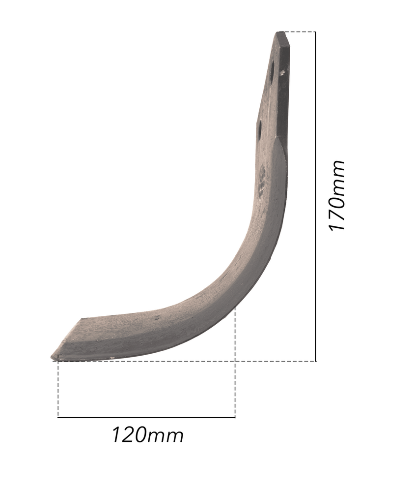 Zappa sx adattabile Breviglieri,Valpadana,piatto 70x6,foro 12,5 - Ama