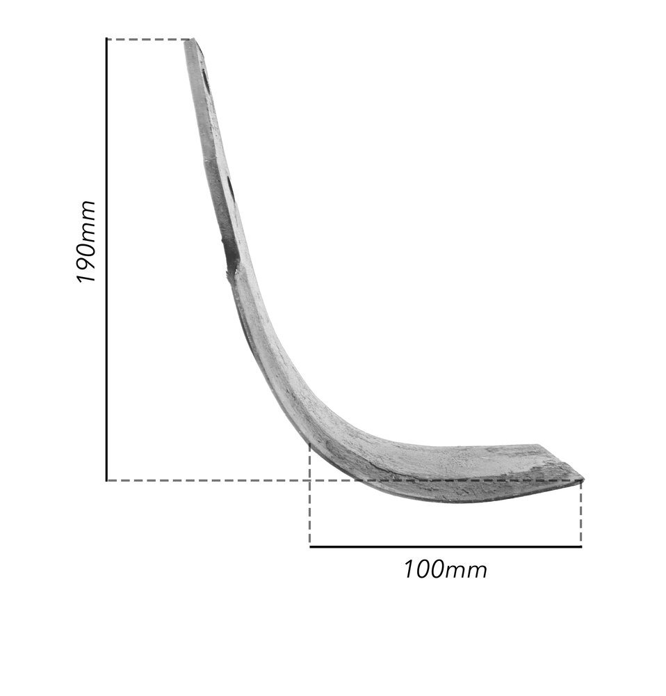 Zappa destra di ricambio adattabile Goldoni piatto da 45x5mm Ø foro 42mm - Ama