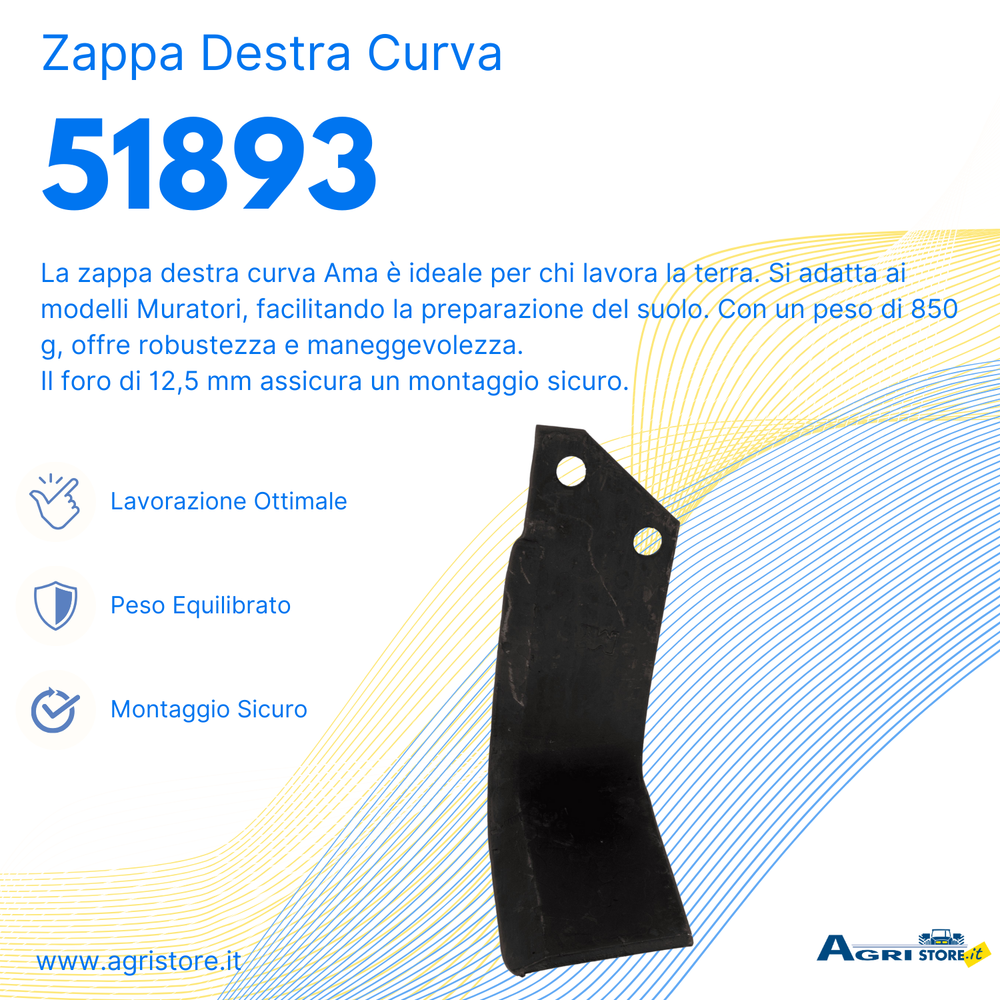 Zappa dx adattabile Muratori - Ama