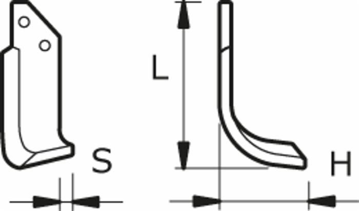Zappa dx L 152,H 72,s 23,foro 10,5 - Ama