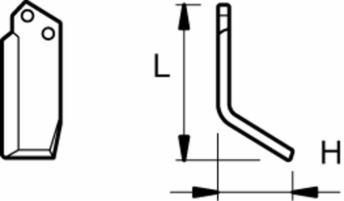 Zappa dx L 185,H 88,foro 12,5 - Ama