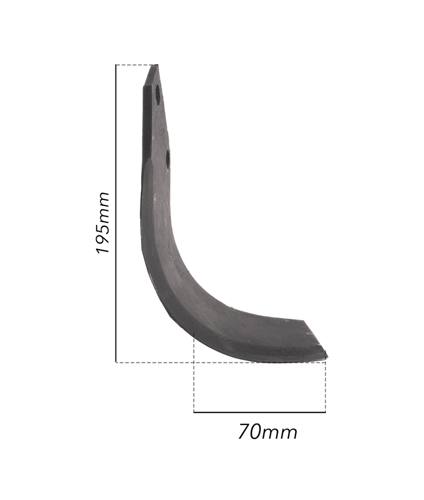 Zappa fresa dx 200x115mm con foro 12,5mm - Ama
