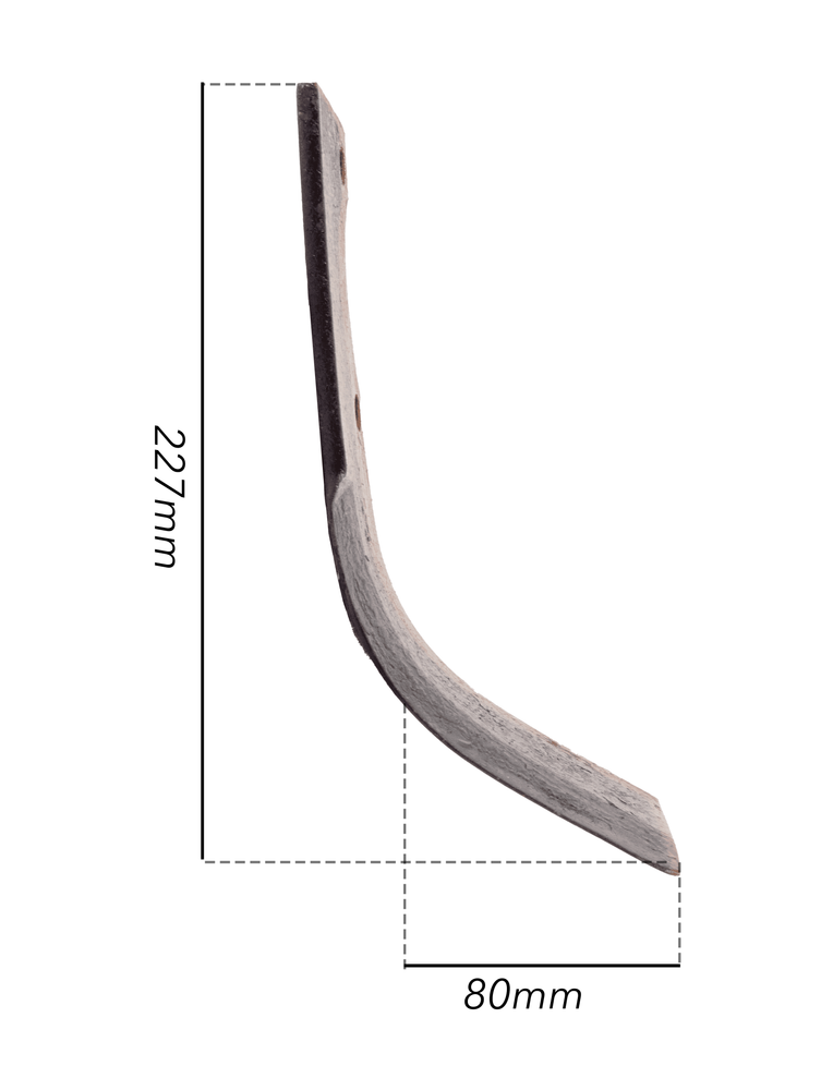 Zappa dx lunga 227mm profondità 80mm Ø foro 73mm - Ama