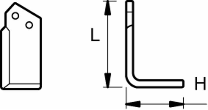 Zappa sx adattabile Howard piatto 105x8mm Ø foro 75mm - Ama