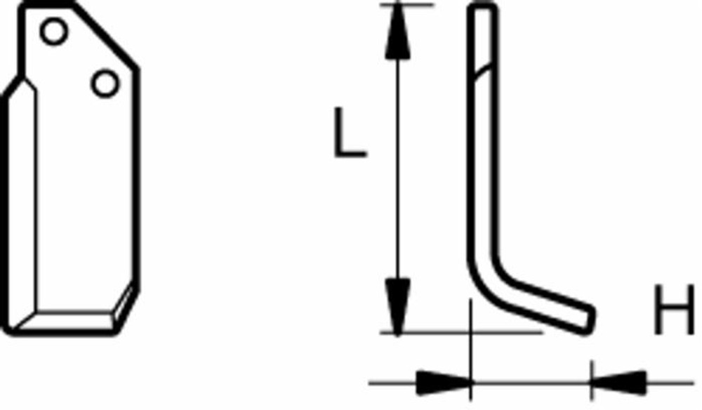 Zappa sx L 140,H 60,foro 10,5 - Ama