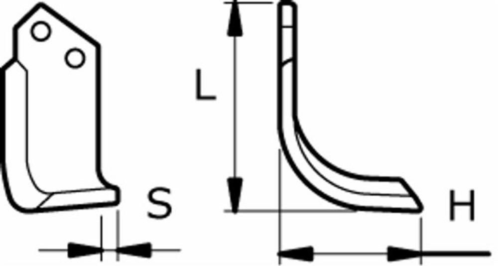 Zappa sx L 164,H 111,s 20,foro 12,5 - Ama