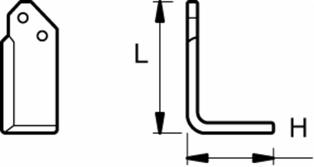 Zappa sx L 175,H 128,foro 14,5 - Ama