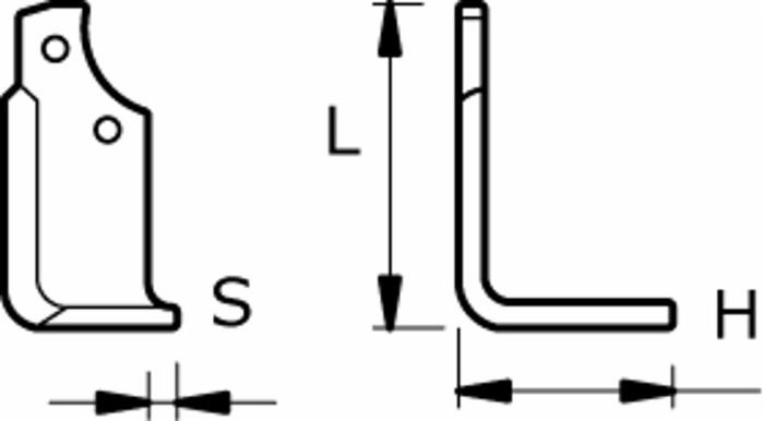 Zappa sx lunga 187 mm profondità 110mm spessore 8mm Ø foro 44mm - Ama