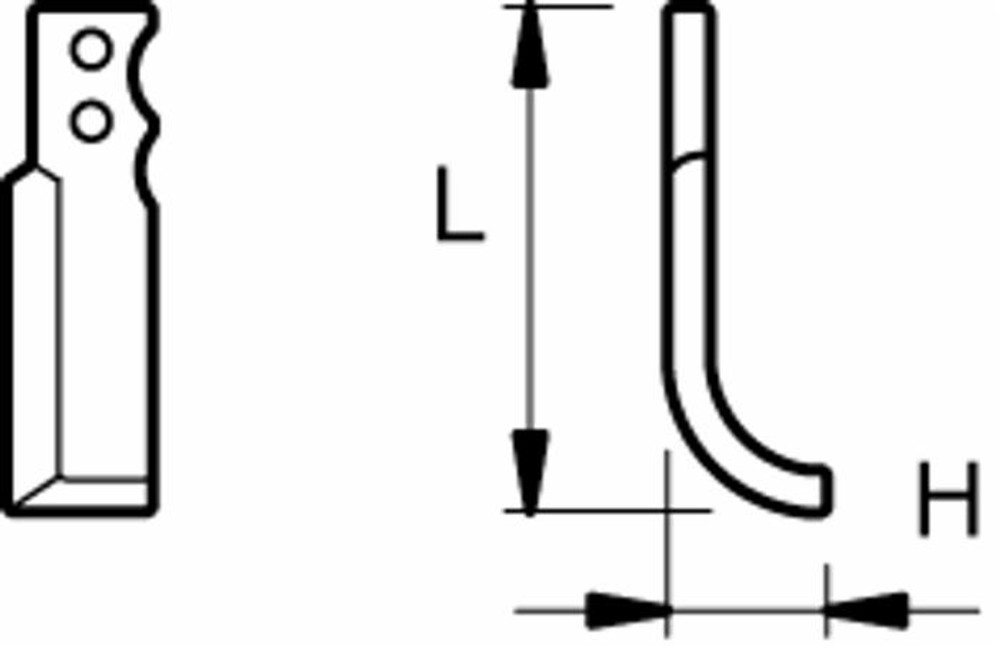 Zappa sx L 190,H 80,foro 10,5 - Ama