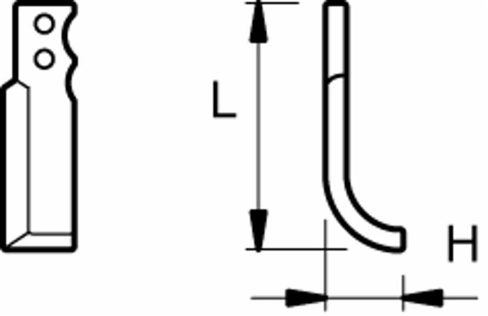 Zappa sx L 190,H 80,foro 10,5 - Ama