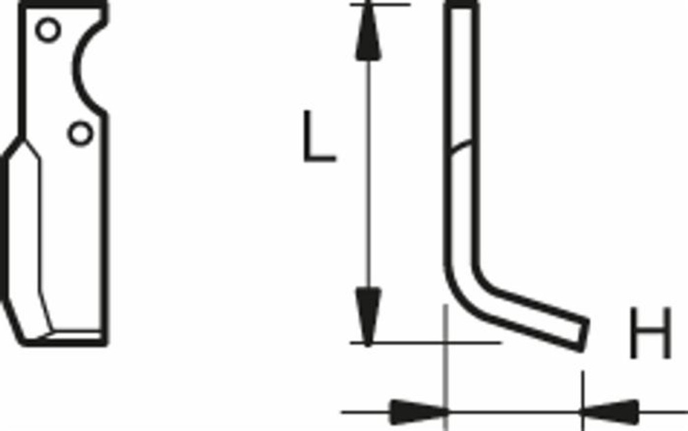 Zappa fresa sx 195x70mm con foro 10,5mm - Ama Zappa fresa sx 195x70mm con foro 10,5mm - Ama