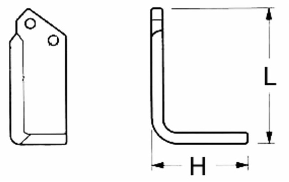 Zappa dx B50 squadro adattabile Breviglieri piatto da 80x7mm Ø foro 57mm - Ama Zappa dx B50 squadro adattabile Breviglieri piatto da 80x7mm Ø foro 57mm - Ama
