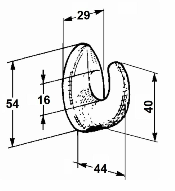 Gancio catena Ø 16mm - Ama