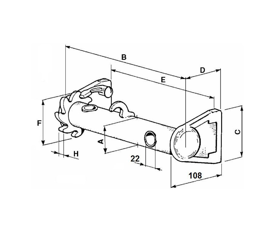 Verricello sinistro rinforzato ø 48mm - Ama