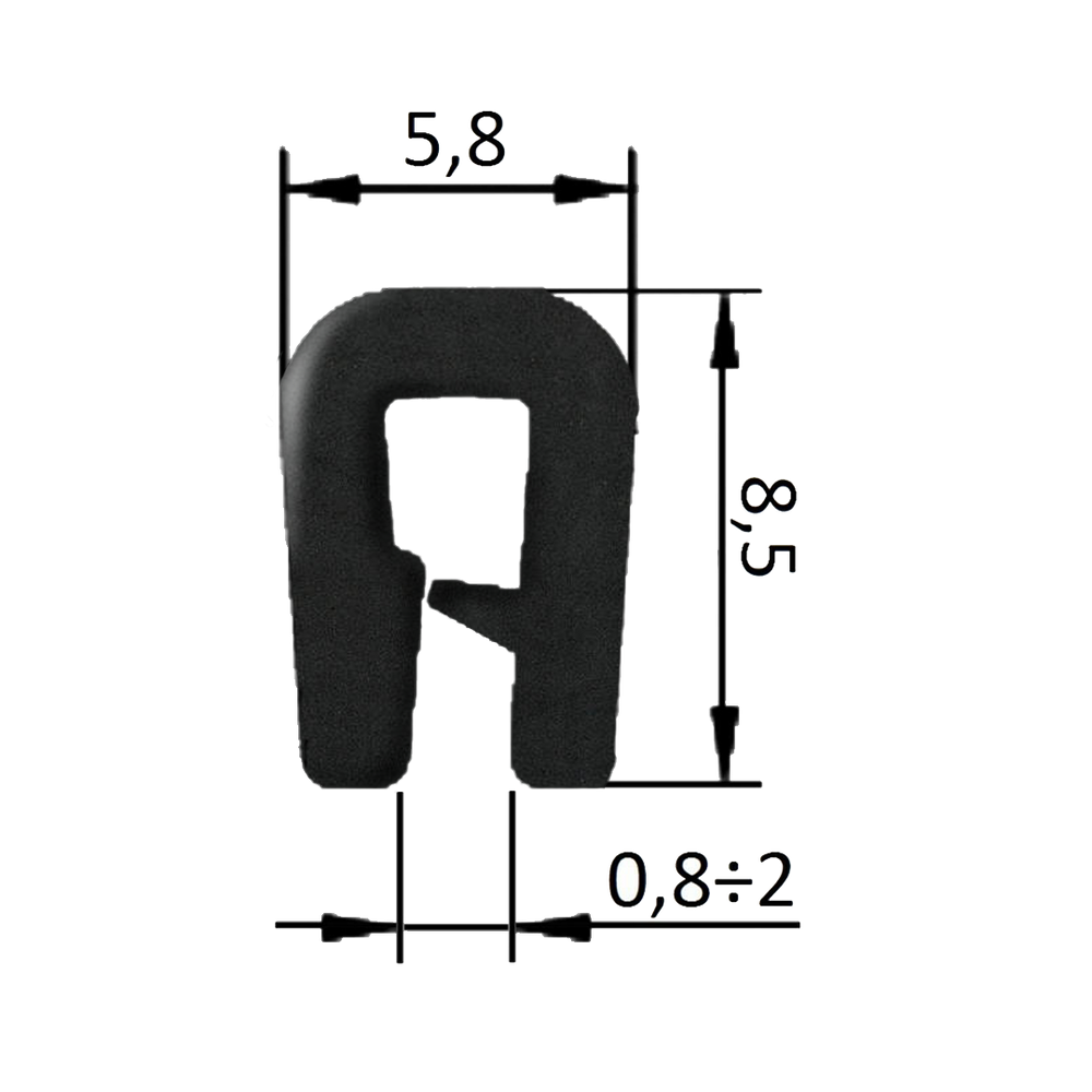 Guarnizione coprilamiera fino a 2,5mm (20 mt) - Ama
