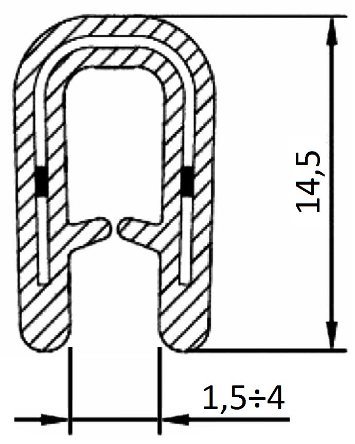 Guarnizione coprilamiera fino a 4mm (20 mt) - Ama