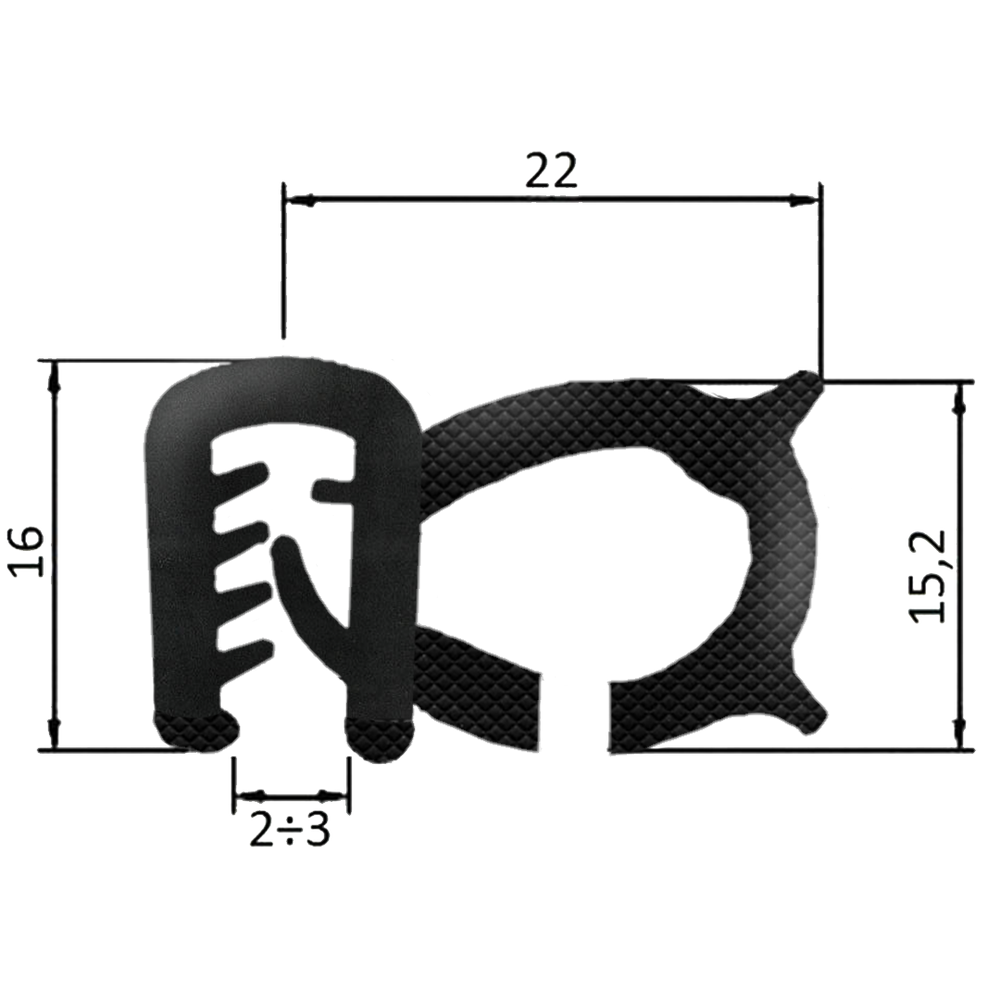 Guarnizione lamiera cabine in rotolo da 20 metri - Ama