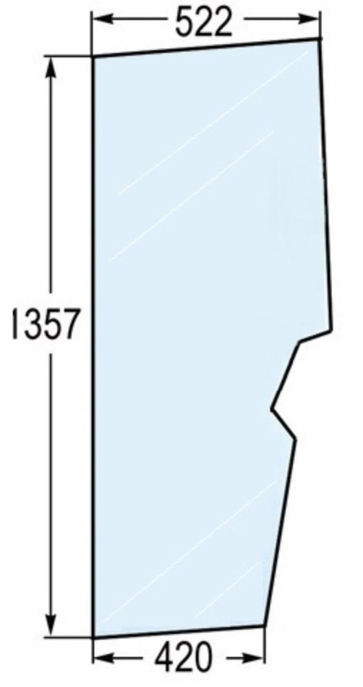 Vetro per portiera adattabile al riferimento originale Same 0,9231,212,0 - Ama