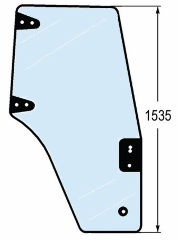 Vetro per portiera adattabile al riferimento originale CNH 82036000 - Ama
