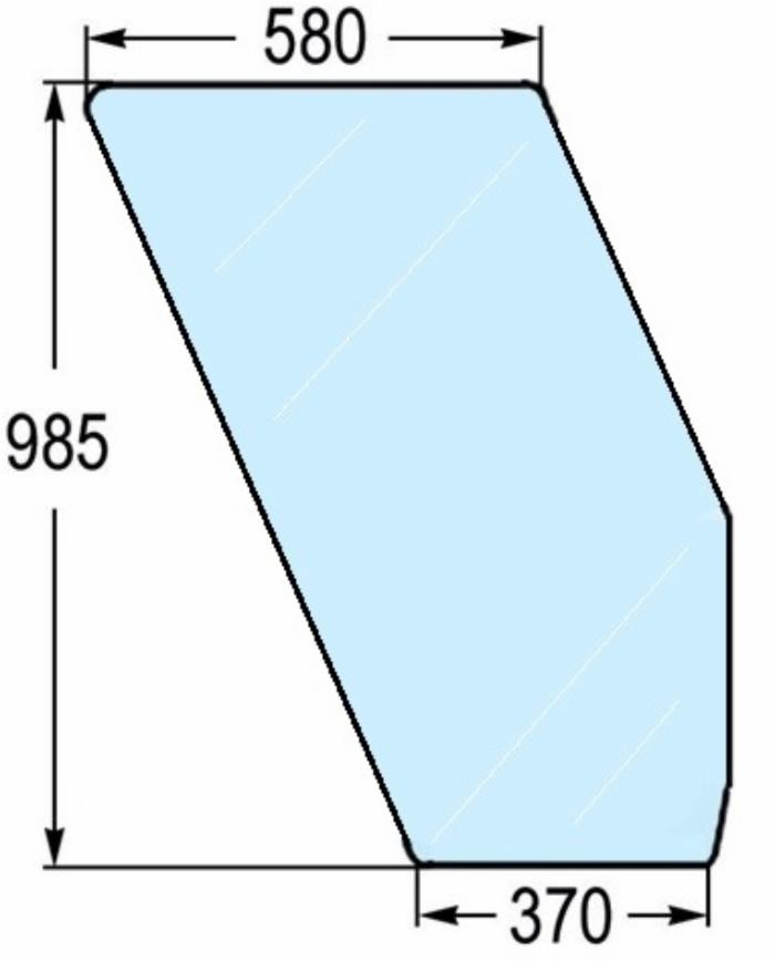 Vetro per portiera Dx adattabile al riferimento originale Fiat 5117683 - Ama