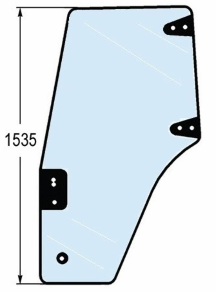 Vetro per portiera adattabile al riferimento originale CNH 82036001 - Ama