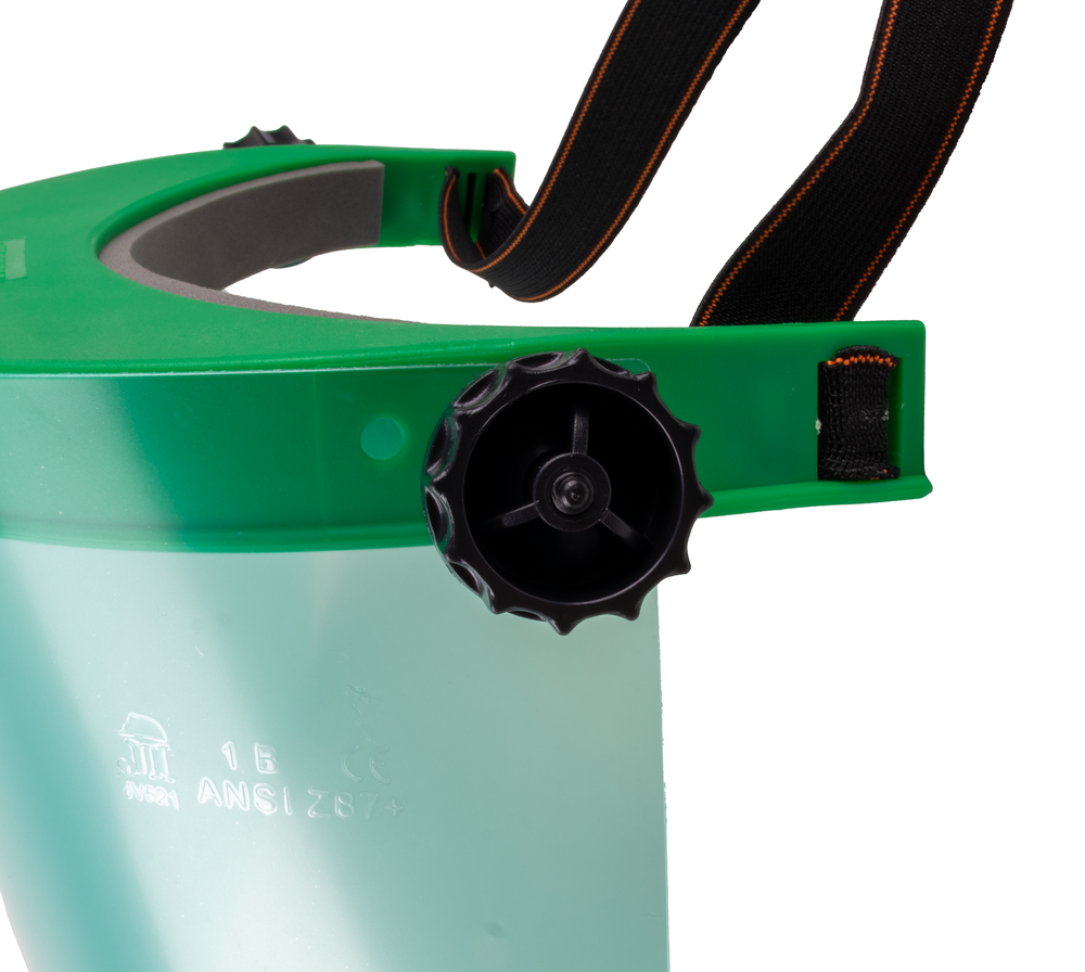 Visiera protettiva professionale in policarbonato verde per giardinaggio - Ama