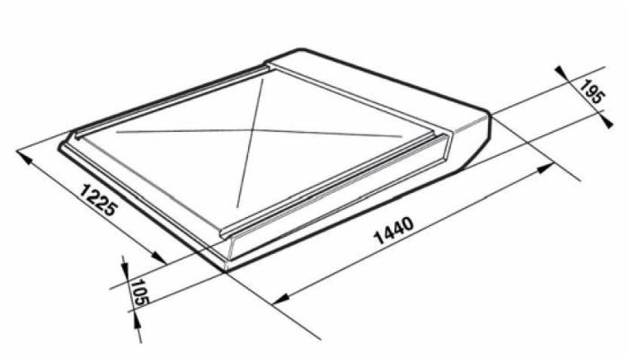 Tettuccio parapioggia universale Ama per trattori 140x120mm - Ama
