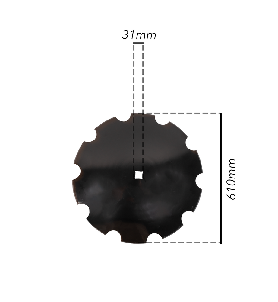 Disco frangizolle dentato Ø 610mm con foro quadrato 31mm - Ama