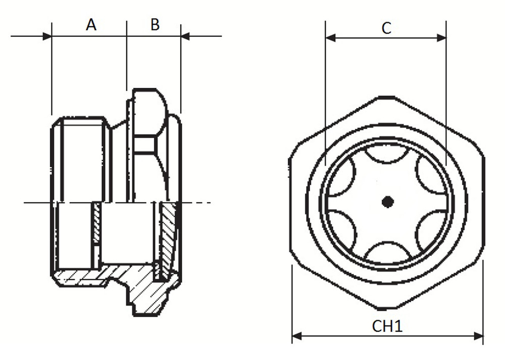 Spia livello olio da 3/8” in alluminio - Ama Refluid