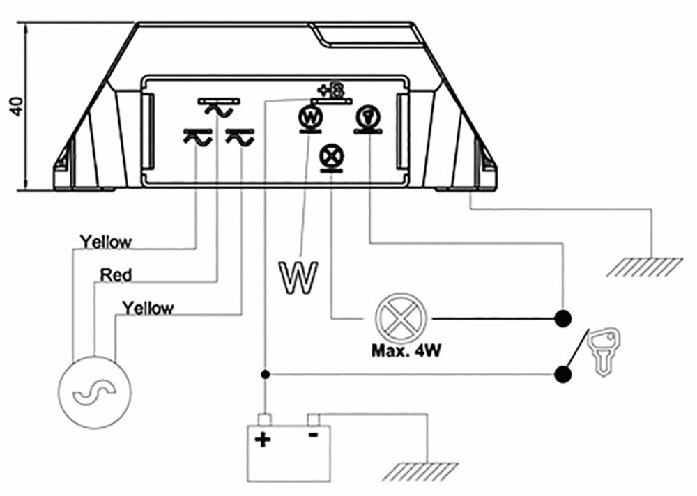 Regolatore di tensione controfase per trattore da 12V compatibile con motori diesel Acme e Ducati-Vm - Ama