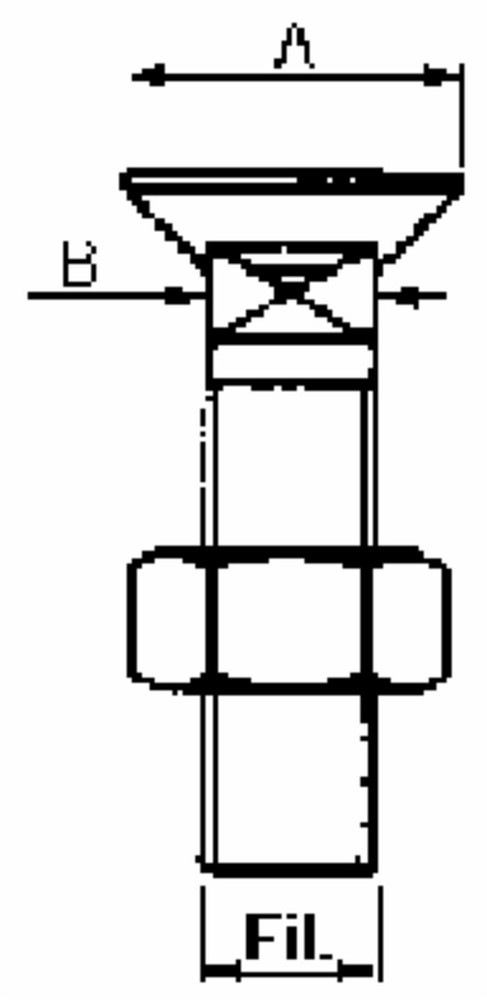 Bullone tspqst 90° M12x50 con dado - Ama