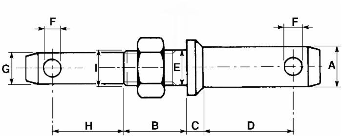 Perno attacco attrezzi ø 22/28/28,m27x3 - Ama