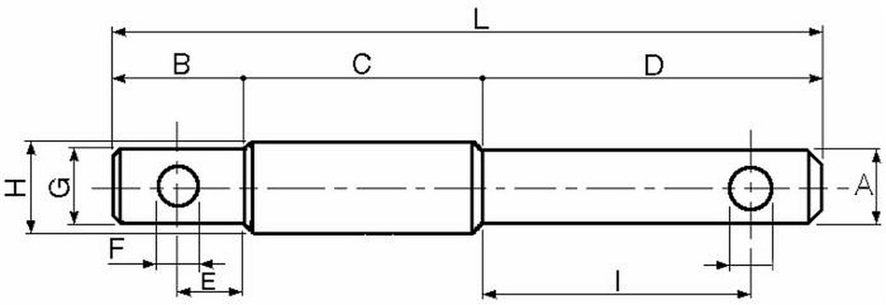 Perno doppio intercamb,ø 25-32-25 - Ama