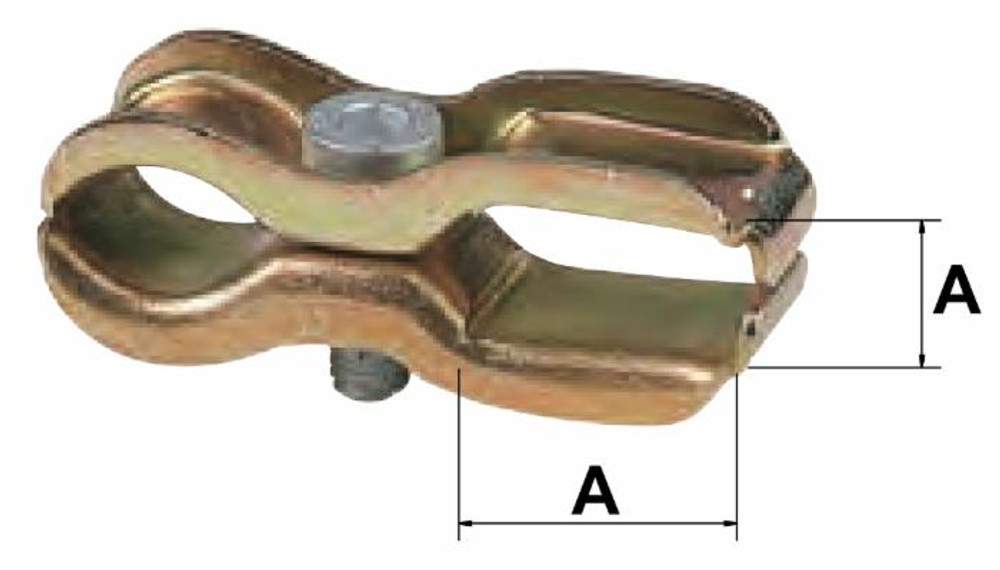 Morsetto per supporto barra zincata A=30 - Arag