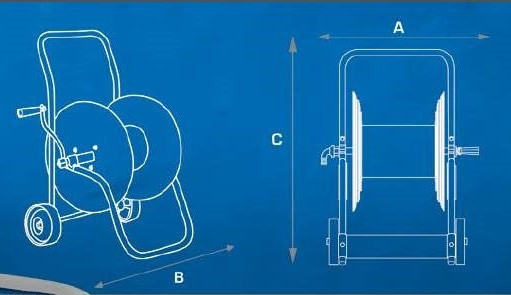 Avvolgitubo da giardino professionale fino 120m - Ama