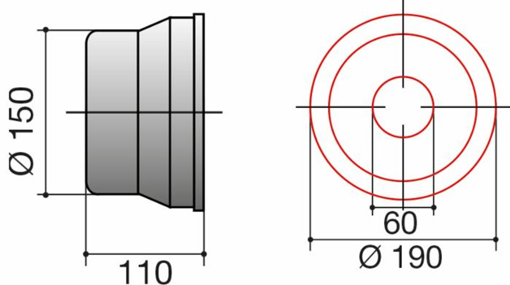 Controcuffia in plastica Ø 150 - Ama Cardan