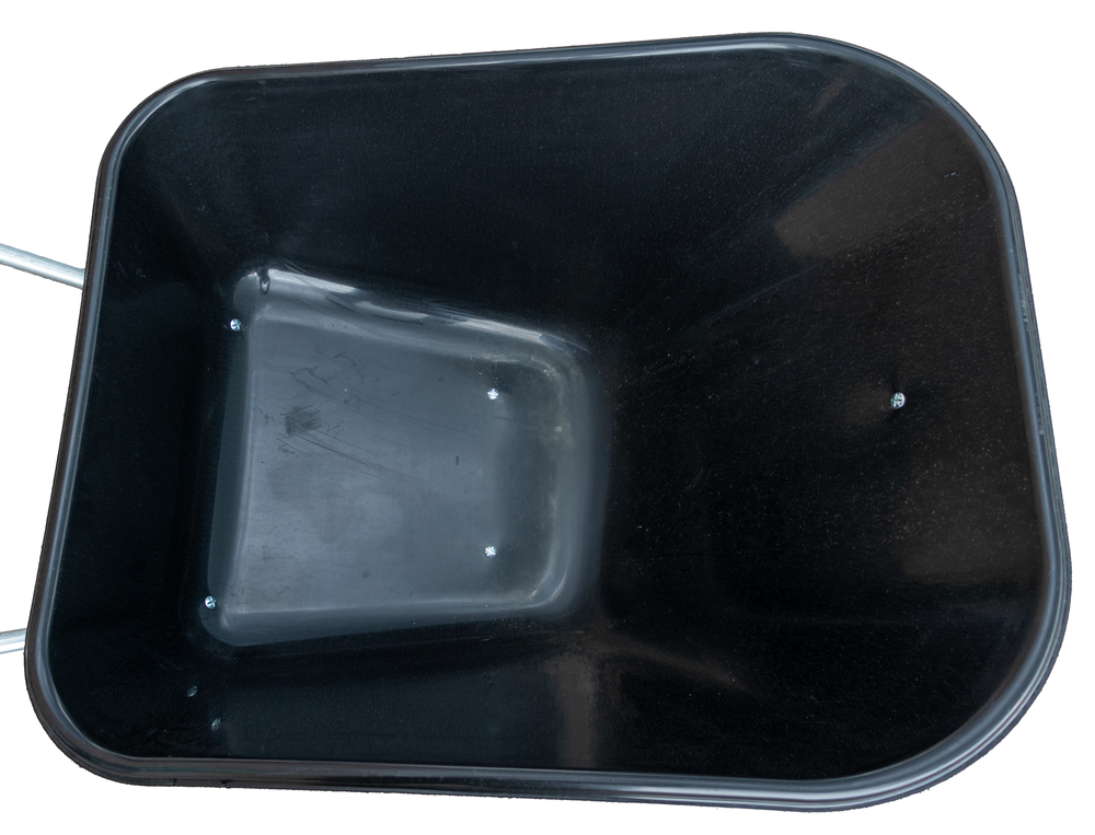 Carriola con vasca in plastica da 160 kg e due ruote da 3.8" - Ama