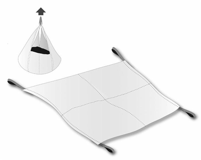 Telo raccolta sfalci con 4 asole 3x3 - Ama