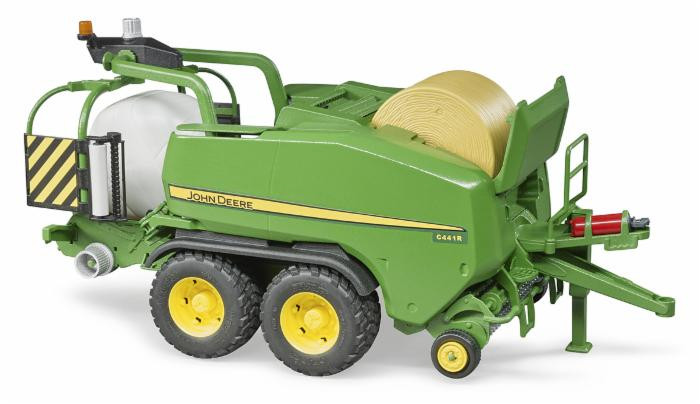 Bruder modellino pressa con avvolgitore rotoballe john deere c441r - Bruder