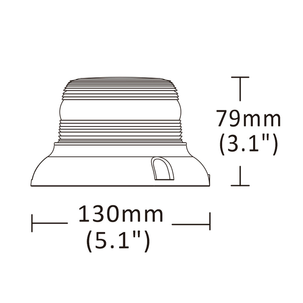 Ama Lampeggiante a led Base piana Arancione - Ama