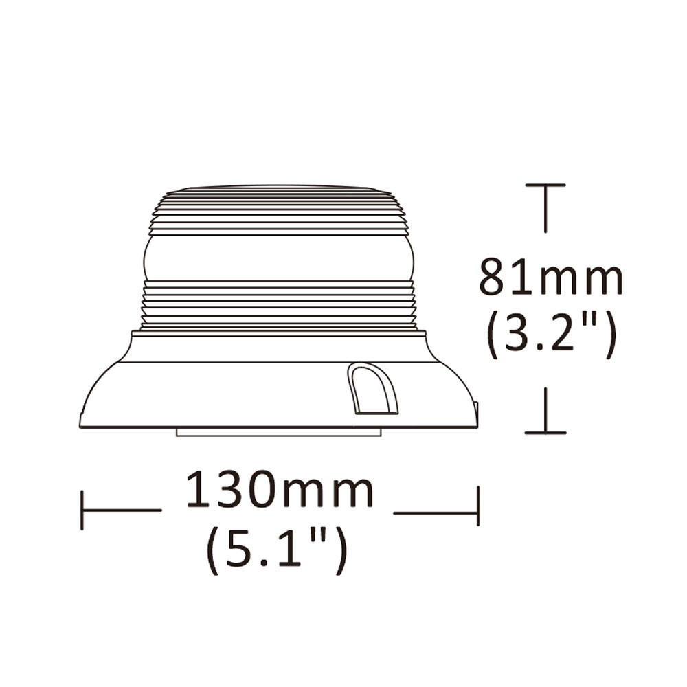 Lampeggiante a LED Ama Base magnetica Arancione 12-24V - Ama
