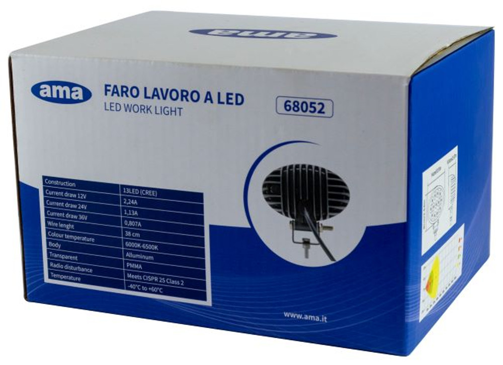 Ama Faro da lavoro ovale nero - Ama