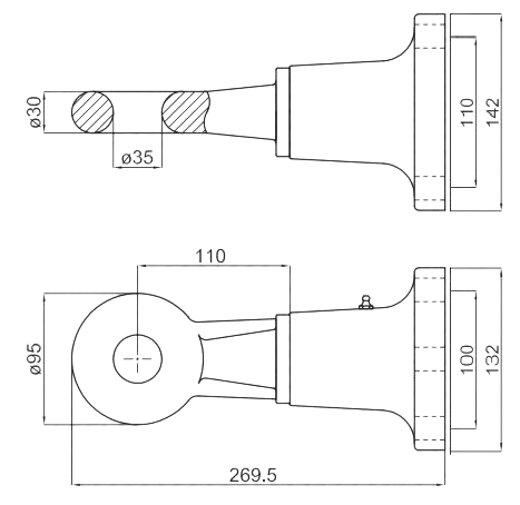Occhione flangiato categoria E3 omologato - No brand